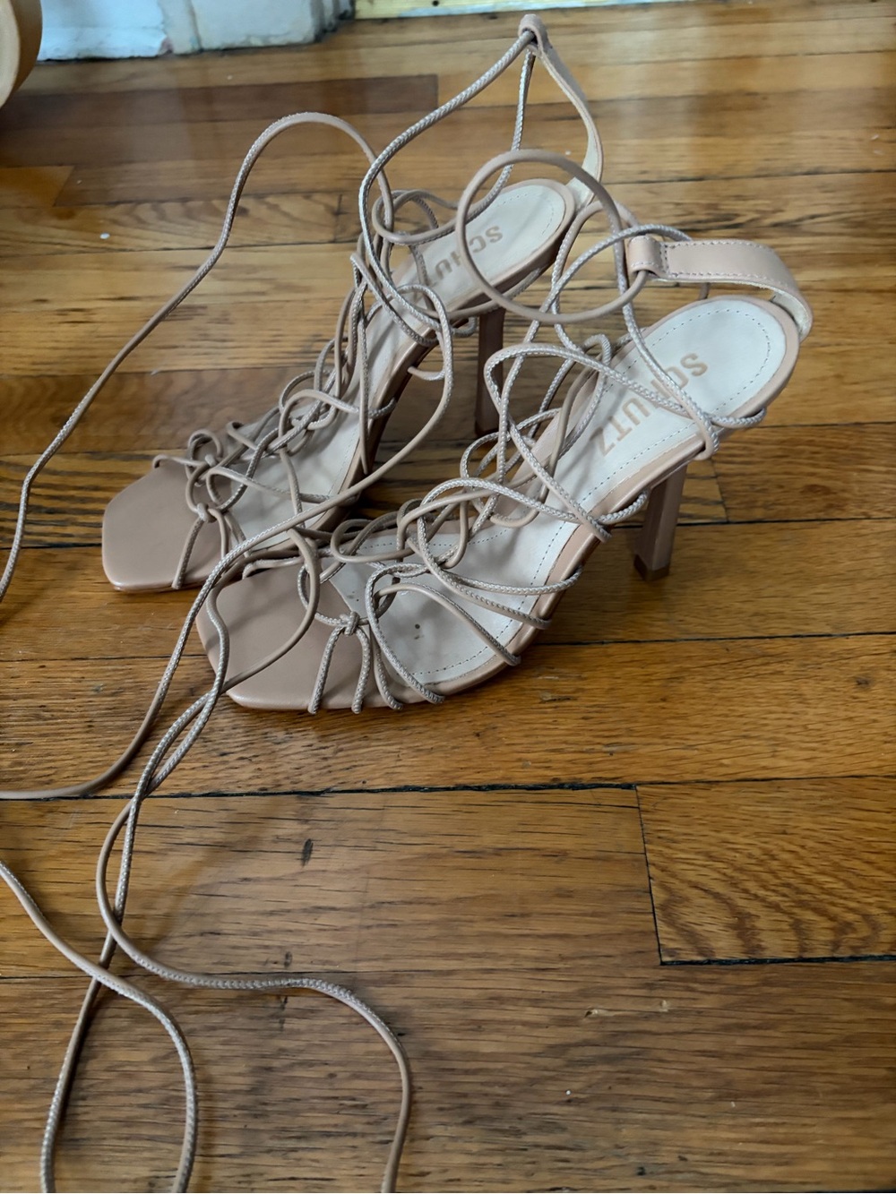 Lace-Up Heel Sandals